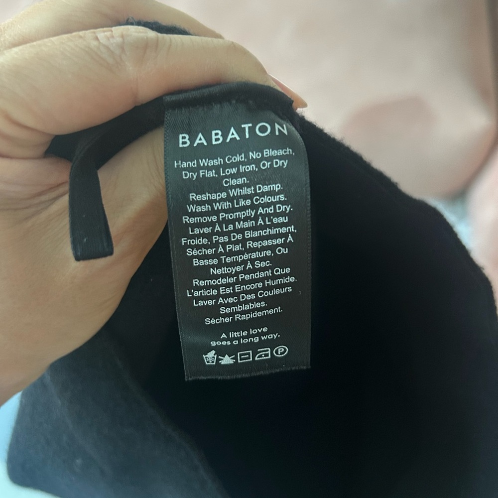 Babaton Black Wool Pencil Skirt - Picture 4 of 5